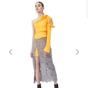 Size 10 Three Floor dress with one shoulder detail